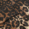 Leopard Print Pullover Zipper Tied-up Bottom Short Women Top