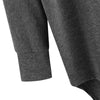 Women T-shirt Round Color Elastic Cuff Long Sleeves Solid Color Asymmetric Hem