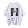 Men T-shirt Top Round Neck Face Printed Short Sleeves