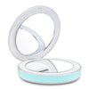 Electric Portable Mirror Mini Make-up LED Light 3-time Magnifying Adjustable Brightness USB Port