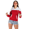 Women Hoodie Sweatshirt Top Loose Colour Clocking Long Sleeve
