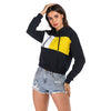 Hooded Color Blocking Hoodie Long-sleeved Pullover Sweater