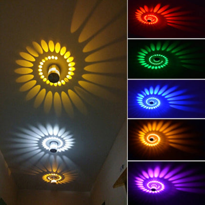 sanlang - 122 86 - 265V RGB Remote Control LED Spiral Wall Light