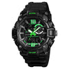 SKMEI 1529 Men's Mature Outdoor Sports Dual Display Digital Watch Luminous