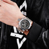 SKMEI 1515 Men's Fashion Hip Hop Style Double Display Digital Watch Stainless Steel Strap