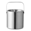 Round Double Tier Stainless Steel Insulated Ice Bucket with Lid Handle