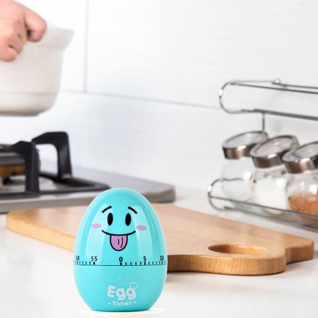Mechanical Clockwork Egg Kitchen Timer 60-minute Smile Face