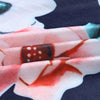 Floral Print Maxi Dress Round Collar A-line Waist Straps