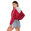 Patchwork Hoodie Color Blocking Long-sleeved for Women