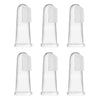 6pcs THREE BEAEVERS Baby Finger Toothbrush Super-soft BPA Free Silicone Teeth Gums Tongue
