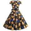 Floral Butterfly Print Dress Bowknot A-line Silhouette Women Wear