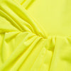 Women Dress Plunging Neck Lantern Sleeve Solid Pleat