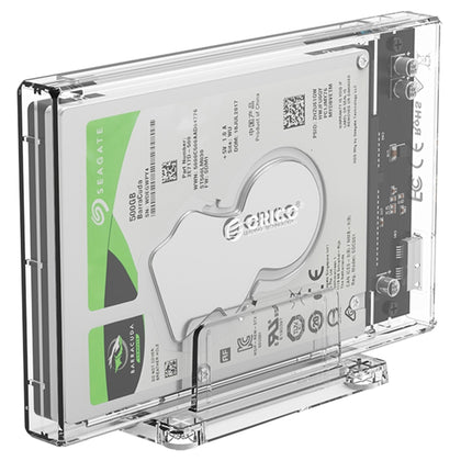 ORICO 2159U3 2.5 inch SATA USB3.0 Mobile Hard Disk Enclosure Full Transparency Appearance Support UASP + TRIM Dual Acceleration Protocol