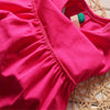 Girls 2-piece Suit T-shirt Shorts Color Splice Bow Round Neck