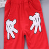 Boys 2-piece Suit T-shirt Shorts Cute Pattern Pockets Round Neck Short Sleeves