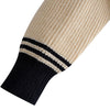 Women Pullover Knit Sweater Loose-fitting Style Wave Hemline Round Collar Long Sleeve