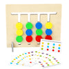 Four-color Fruit Wooden Matching Logic Game Two Sides Mathematics Educational Toys for Children