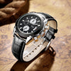 MEGIR 2020G Men's Quartz Watch Multi-function Casual Fashion Waterproof Leather