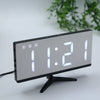 LED Mirror Digital Alarm Clock Multifunction Snooze Display Time with Bracket