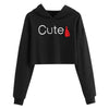 Women Hooded Pullover Long Sleeve Letter Print Hoodie