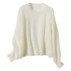 Knitted Women Pullover Long Sleeve Round-neck Sweater