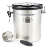 Coffee Beans Sealed Can with Exhaust Valve Stainless Steel Tea Canister