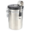 Coffee Beans Sealed Can with Exhaust Valve Stainless Steel Tea Canister