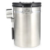 Coffee Beans Sealed Can with Exhaust Valve Stainless Steel Tea Canister