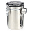 Coffee Beans Sealed Can with Exhaust Valve Stainless Steel Tea Canister
