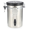 Coffee Beans Sealed Can with Exhaust Valve Stainless Steel Tea Canister