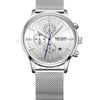 MEGIR 2011 Men's Quartz Watch Steel Belt Waterproof