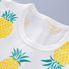 Fruit Print Summer Two-piece Suit Round Collar Short Sleeve Cotton Children Garment