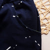 Round Collar Short Sleeve Star Print Cotton Summer Kid Two-piece Suit
