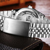 Men's Watch Classic Simple Steel Belt Magnifying Glass Calendar Waterproof