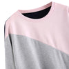 Color Blocking Sweater Hoodie Without Velvet