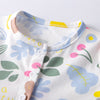 19F112 Baby Girls Romper Jumpsuit Floral Printed Short Sleeve