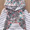 Baby Girls 2-piece Suit Top Trousers Long Sleeve Hood
