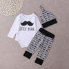 Three-piece Children Clothing with Beard Pattern