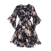 Chiffon Dress Floral Print Plus Size