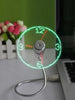 Mini USB Fan with Creative LED Clock Display