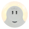 CH001 Dual USB Charging Port Light Sensing Control Socket LED Night Light