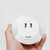 CH001 Dual USB Charging Port Light Sensing Control Socket LED Night Light