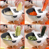 9 IN 1 Multi-function Easy Food Chopper Mandoline Vegetable Cutter Food Slicer Rotate Drain basket
