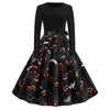 Plus Size Printed Halloween Pin Up Dress