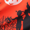 Mesh Panel Bat Print Sleeveless Halloween Dress