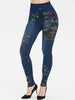 Floral Print High Rise Skinny Jeggings