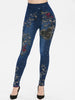 Floral Print High Rise Skinny Jeggings