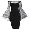 Gothic Off The Shoulder See Thru Bodycon Halloween Dress