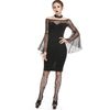 Gothic Off The Shoulder See Thru Bodycon Halloween Dress