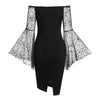 Gothic Off The Shoulder See Thru Bodycon Halloween Dress